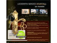Tablet Screenshot of locksmithservice-houston.com